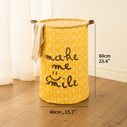 Laundry Basket Foldable Fabric Reinforced Handles Funny Sayings