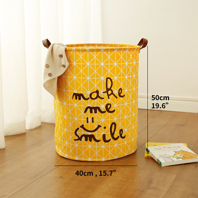 Laundry Basket Foldable Fabric Reinforced Handles Funny Sayings