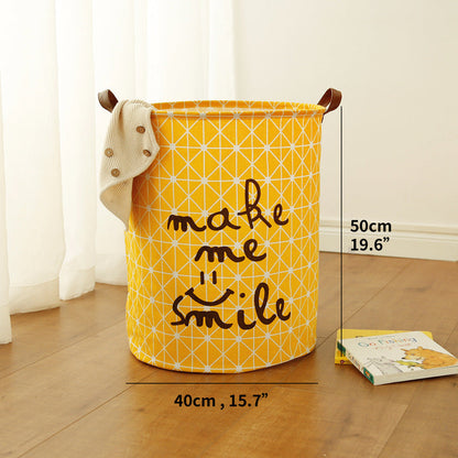 Laundry Basket Foldable Fabric Reinforced Handles Funny Sayings