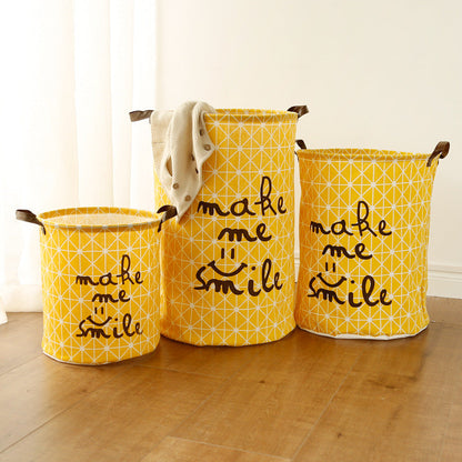 Laundry Basket Foldable Fabric Reinforced Handles Funny Sayings