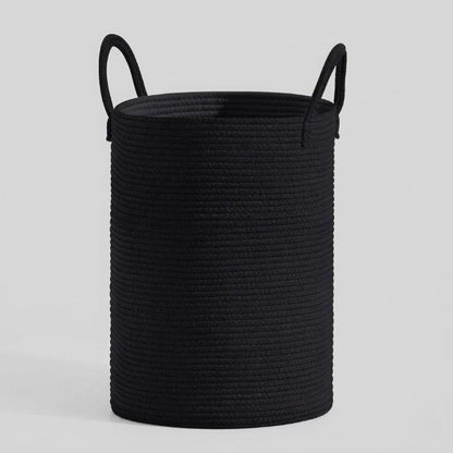 Laundry Basket Woven Cotton Foldable 58 L Capacity