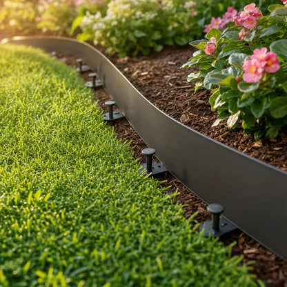 Lawn Edging Flexible No-Dig Stakes Included