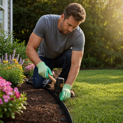 Lawn Edging Flexible No-Dig Stakes Included