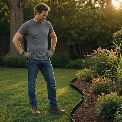 Lawn Edging Flexible No-Dig Stakes Included