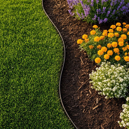 Lawn Edging Flexible No-Dig Stakes Included