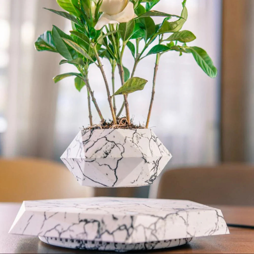 Levitating Planter Magnetic Levitation & 360 Degree Rotation