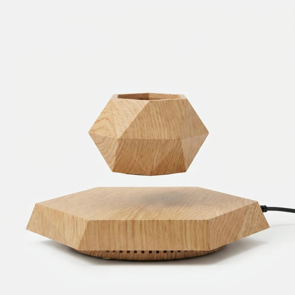 Levitating Planter Magnetic Levitation & 360 Degree Rotation