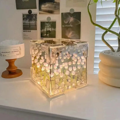 Light Box Acrylic Infinite Mirror & Warm LED