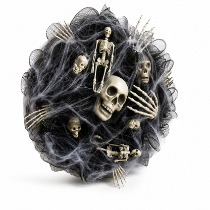 Lightweight Layered Mesh Skull & Bone Garland