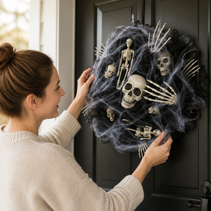 Lightweight Layered Mesh Skull & Bone Garland