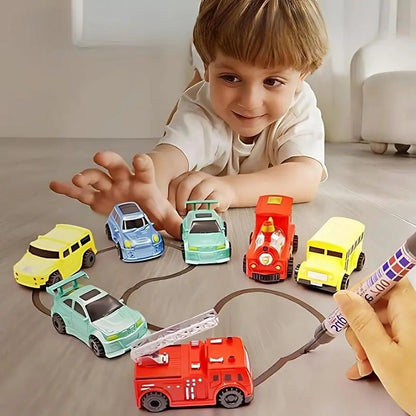 Line-Following Toy Car Induction Sensor Screen-Free Three Designs