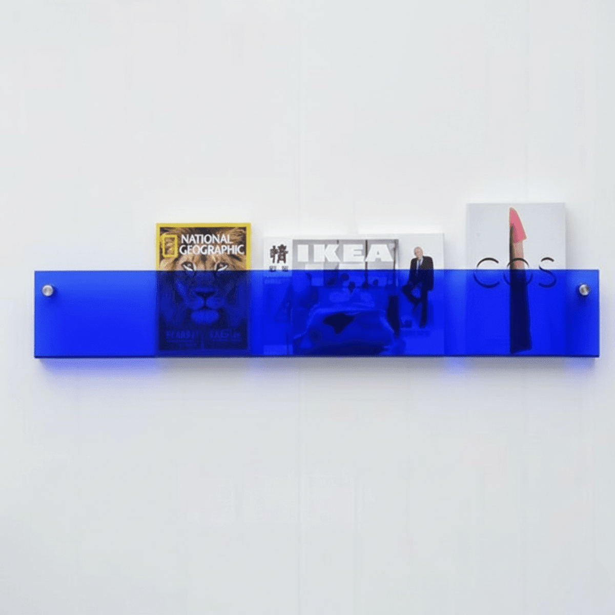 Magazine Wall Shelf Clear Acrylic Space-Saving
