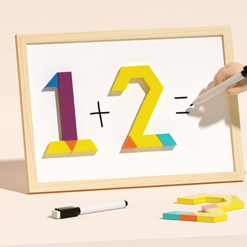 Magnetic Building Blocks Sustainably Sourced Wood & Pattern Cards