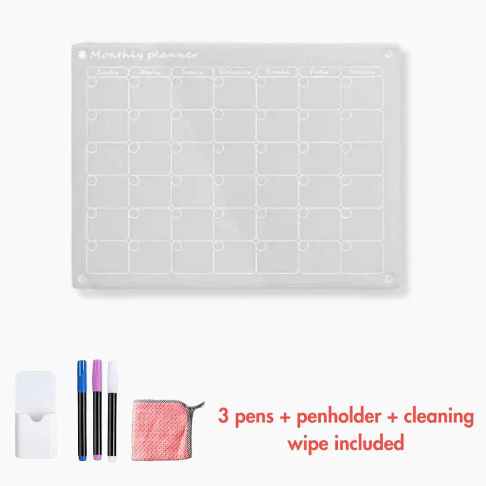 Magnetic Fridge Calendar Strong Magnets Writable & Erasable