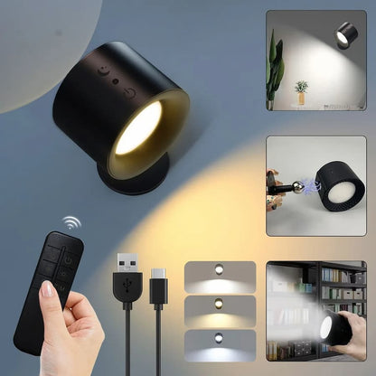 Magnetic Wall Light Rechargeable Triple-Color Touch & Remote
