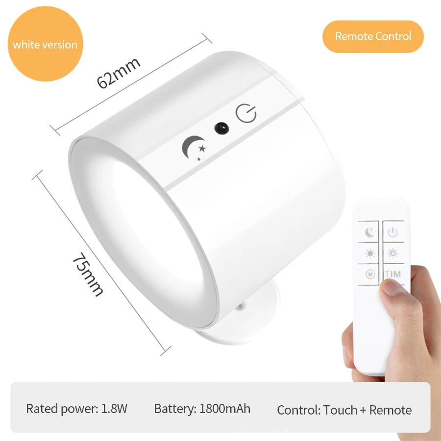 Magnetic Wall Light Rechargeable Triple-Color Touch & Remote