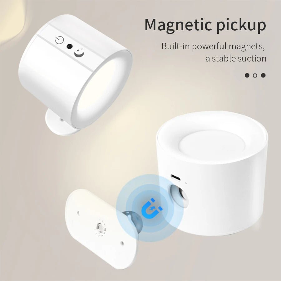 Magnetic Wall Light Rechargeable Triple-Color Touch & Remote