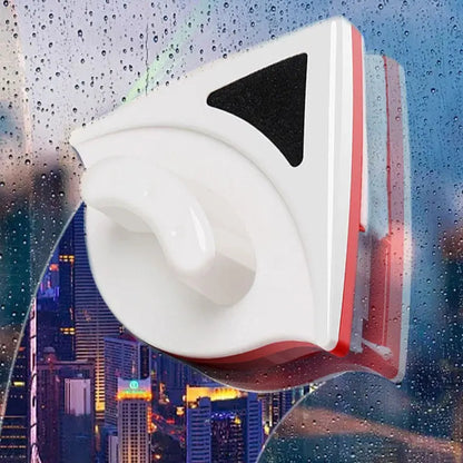 Magnetic Window Cleaner Double-Sided Microfiber Cloths & Safety Tether