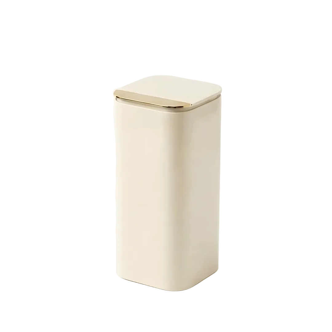 Makeup Brush Holder Spring-Loaded Lift Airtight Lid