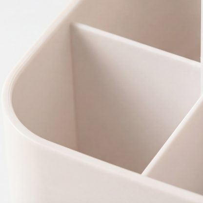 Makeup Brush Holder Spring-Loaded Lift Airtight Lid