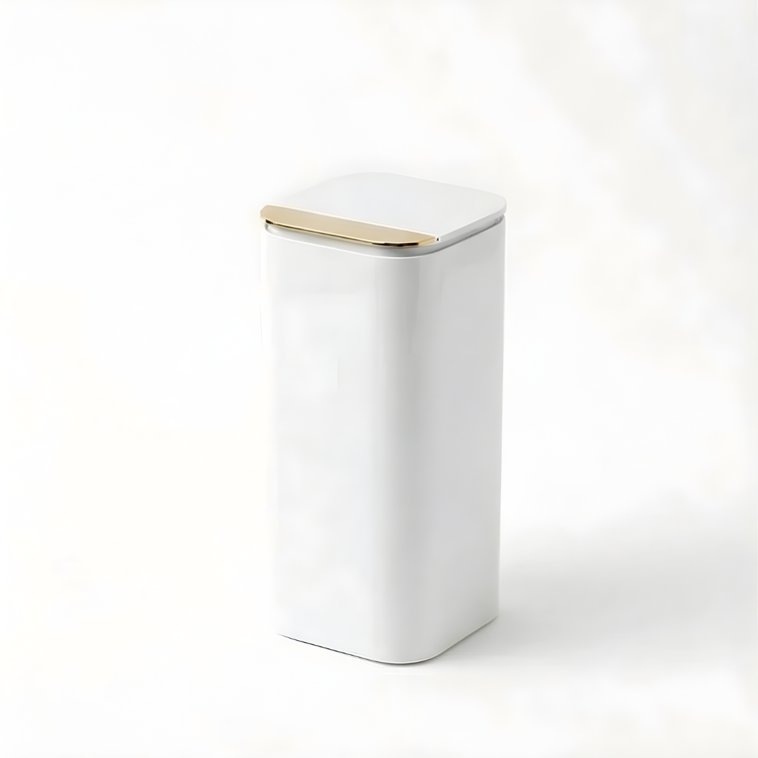Makeup Brush Holder Spring-Loaded Lift Airtight Lid