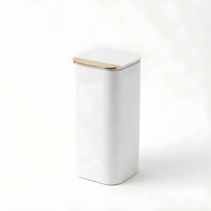 Makeup Brush Holder Spring-Loaded Lift Airtight Lid