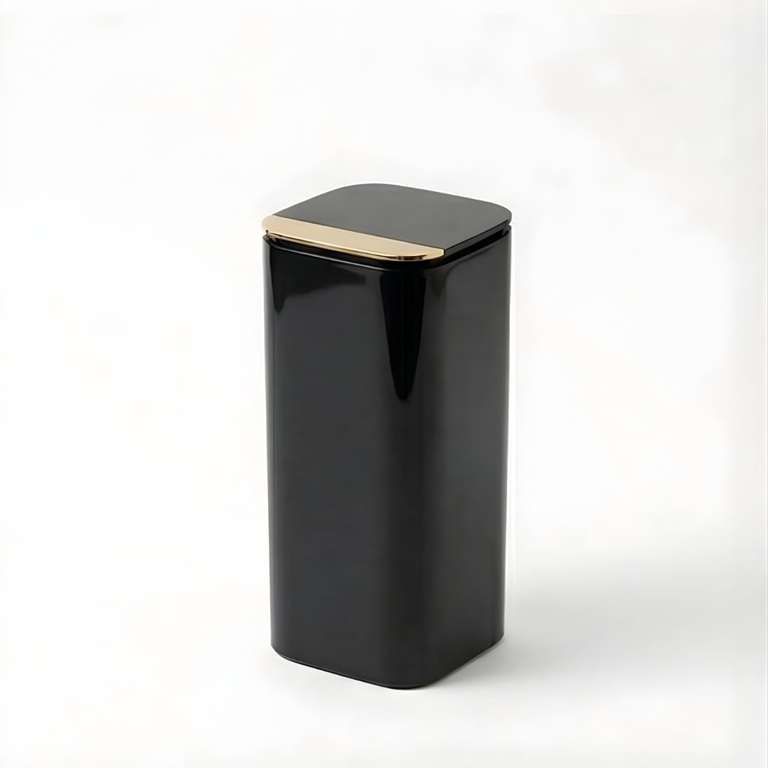 Makeup Brush Holder Spring-Loaded Lift Airtight Lid