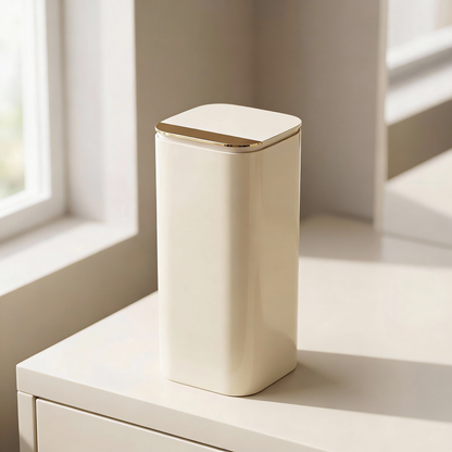 Makeup Brush Holder Spring-Loaded Lift Airtight Lid