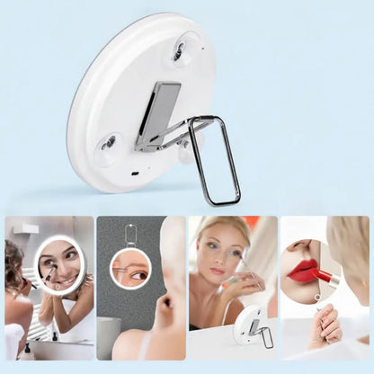 Makeup Mirror 30x Magnification Dimmable LED & USB-C Rechargeable