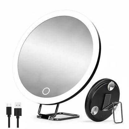 Makeup Mirror 30x Magnification Dimmable LED & USB-C Rechargeable
