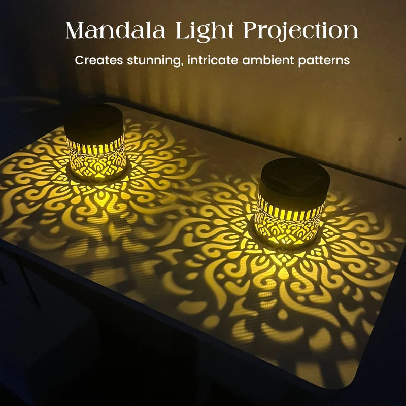 Mandala Projector Solar-Powered Auto Dusk Sensor IP65 Waterproof