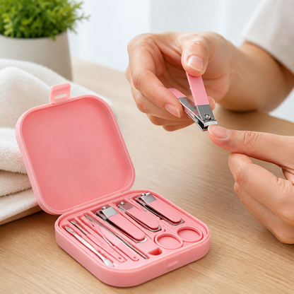 Manicure Set Stainless Steel 6-Piece Hard-Shell Case