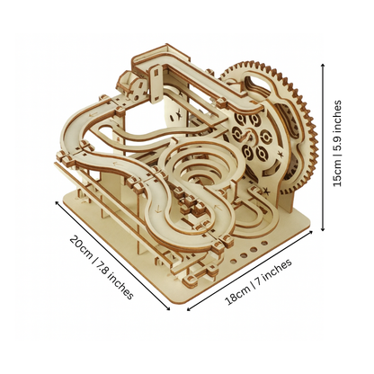Marble Run Kit Laser-Cut Wood Gear Crank