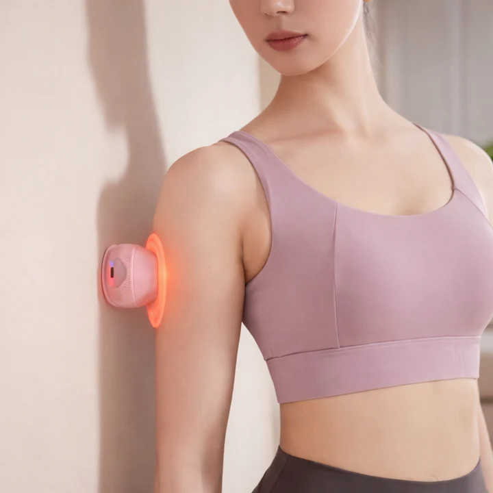 Massage Ball Heat & Vibration Suction Cup USB Rechargeable