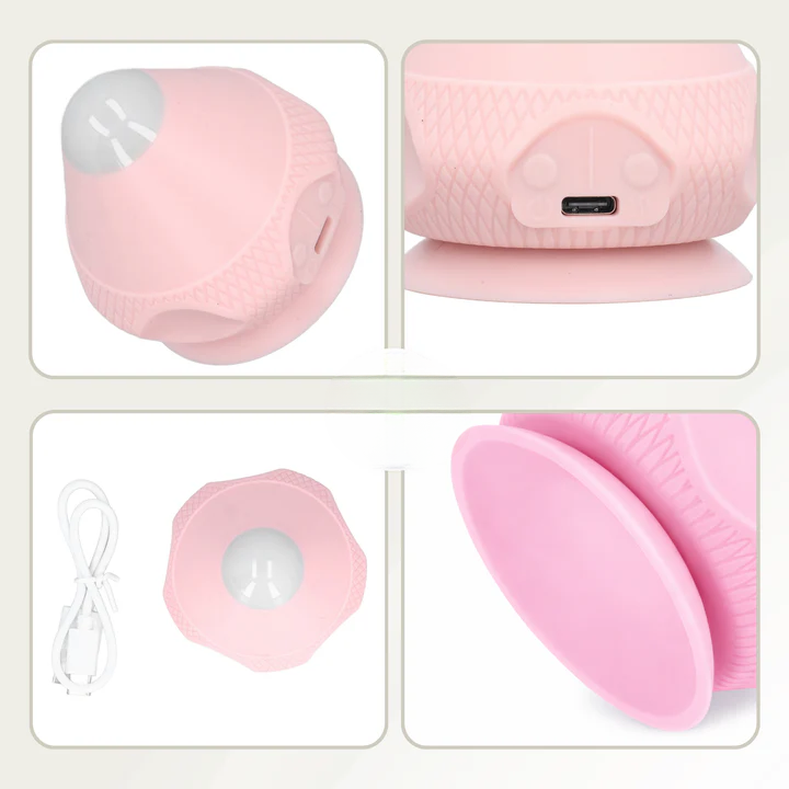 Massage Ball Heat & Vibration Suction Cup USB Rechargeable