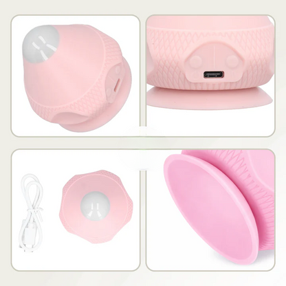 Massage Ball Heat & Vibration Suction Cup USB Rechargeable