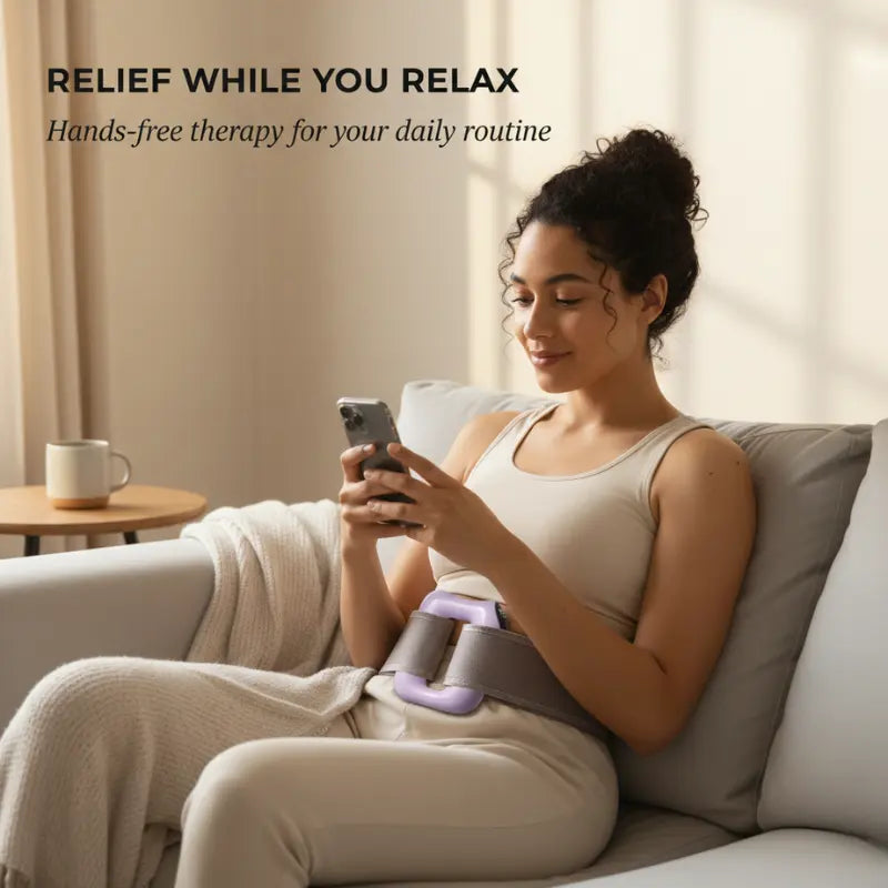 Massage Belt Heat & Vibration Adjustable Strap Rechargeable