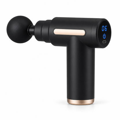 Massage Gun T-Handle Four Interchangeable Heads LED Display