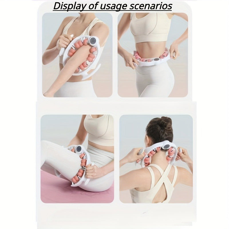 Massage Roller 14 Textured Rollers Ergonomic Clamp