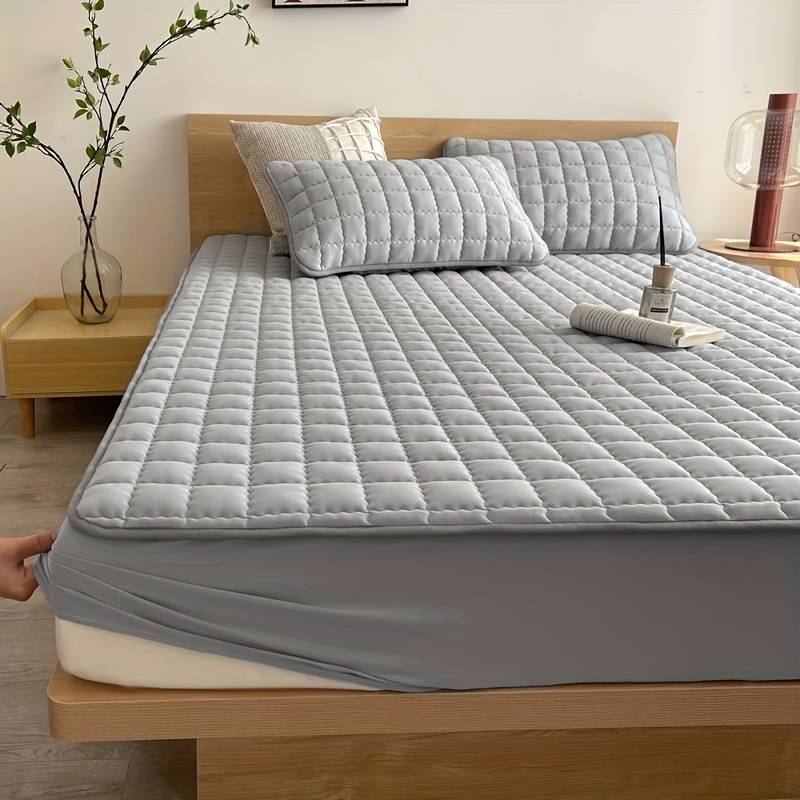 Mattress Protector Quilted Fitted Breathable Waterproof 30cm Deep Pocket