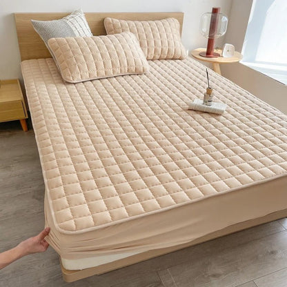 Mattress Protector Quilted Fitted Breathable Waterproof 30cm Deep Pocket