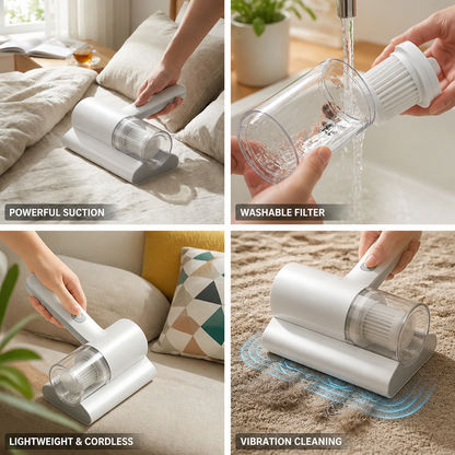 Mattress Vacuum Cleaner Cordless Vibration Strong Suction