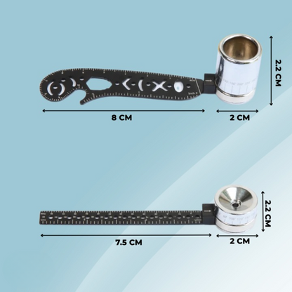 Measuring Ruler 6-in-1 Compact Stainless Steel