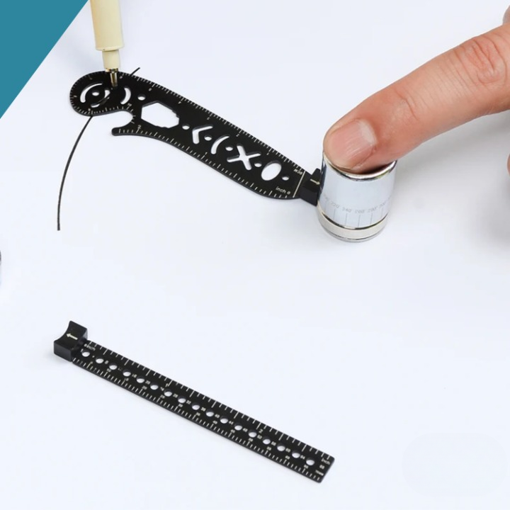 Measuring Ruler 6-in-1 Compact Stainless Steel