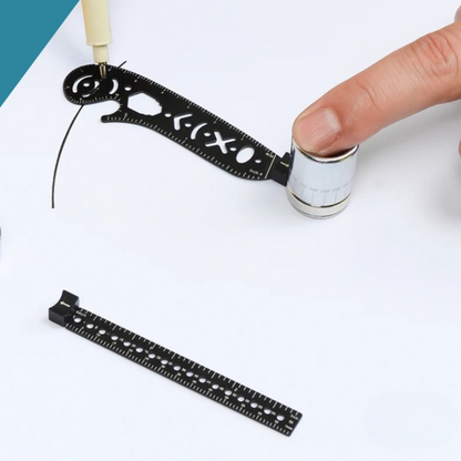 Measuring Ruler 6-in-1 Compact Stainless Steel