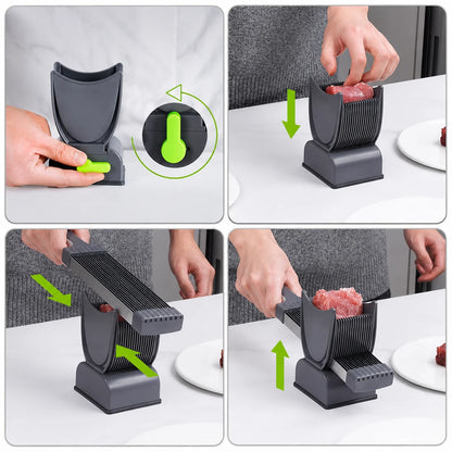 Meat Slicer Set Comb Blade Guide & Locking Base