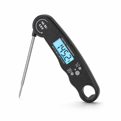 Meat Thermometer Instant-Read Foldable Probe & Backlit Display