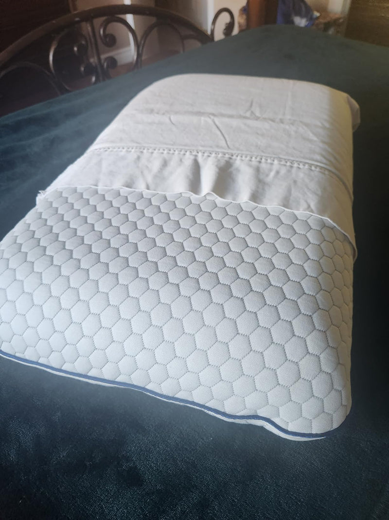 Memory Foam Neck Pillow Ergonomic Cooling Gel Washable Cover