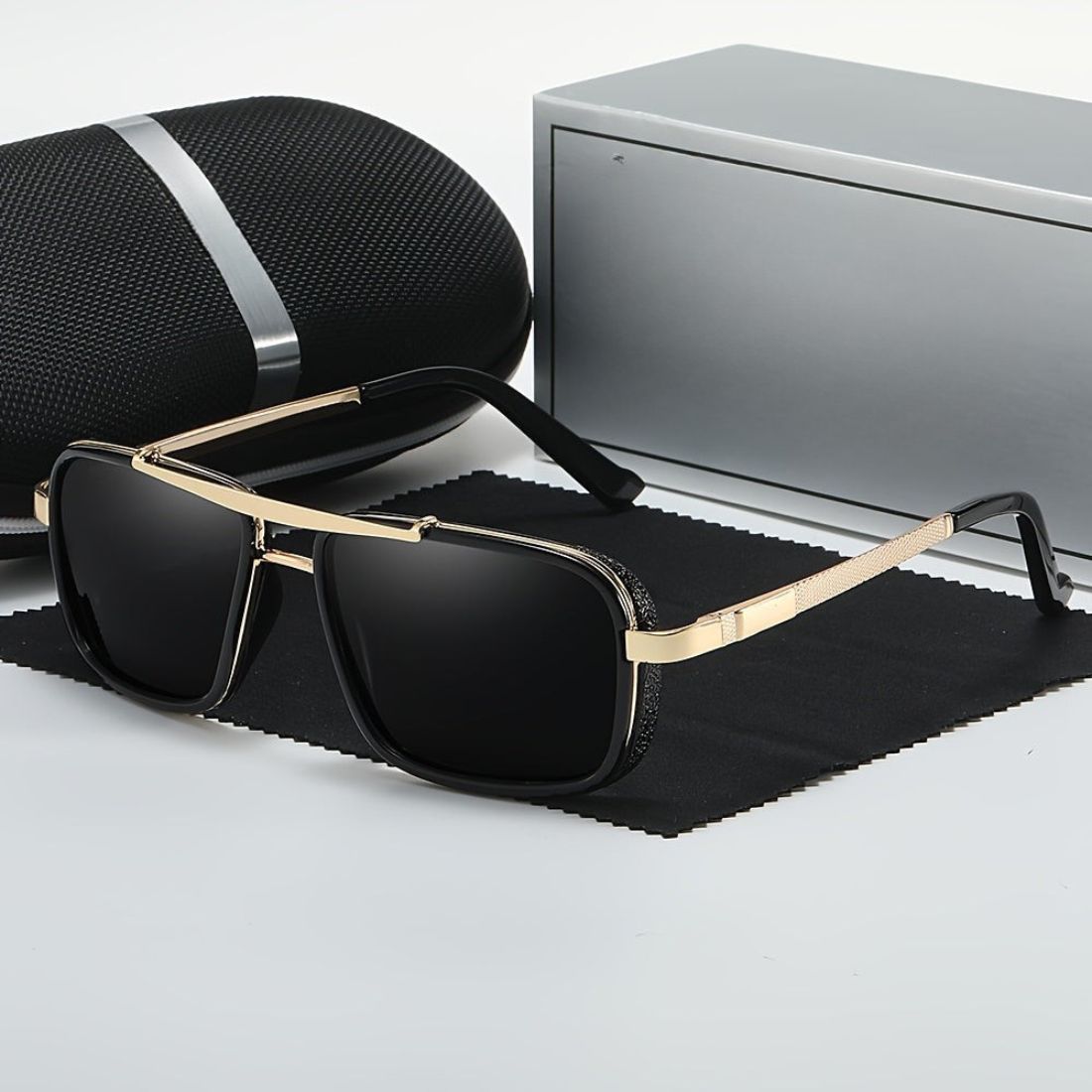 Men's Sunglasses Polarized Lenses Stainless Steel Frame