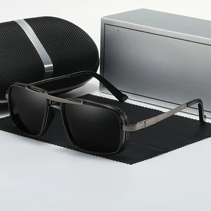Men's Sunglasses Polarized Lenses Stainless Steel Frame